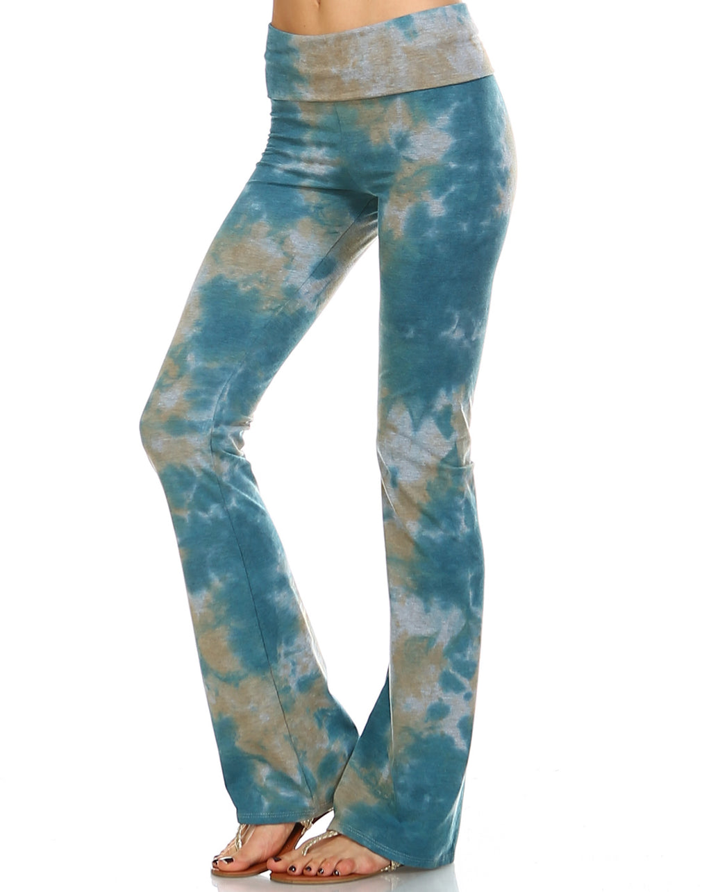 Comfy Yoga pants with Crystal Cloud tie dye 